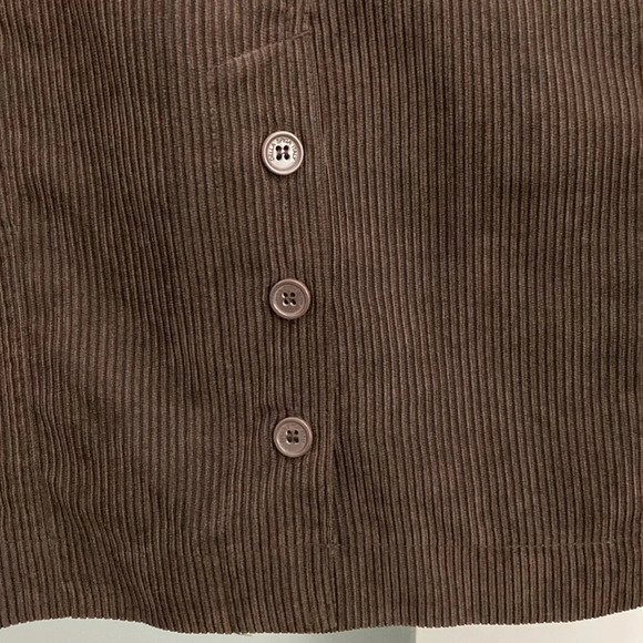 NWT, DELLA SPIGA, ITALY, Brown Corduroy Midi Skirt, Size 14 - Picture 3 of 9